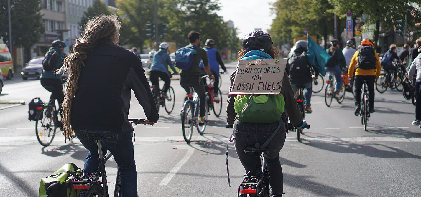 Radfahrende für mehr Klimaschutz