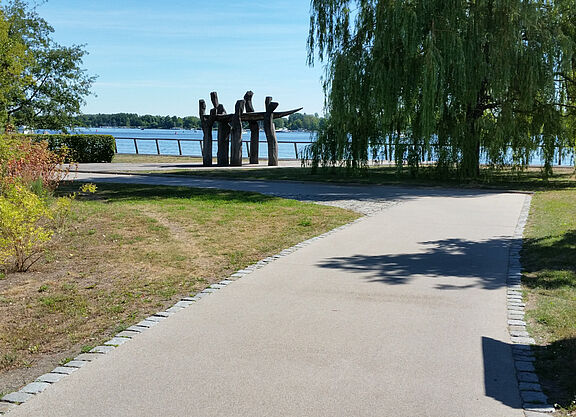 Titelbild Blick von der Uferpromenade auf den Nieder Neuendorfer See.