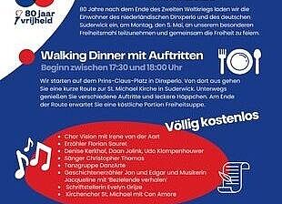 Flyer der Stadt Bocholt zum Freiheitsmahl in Dinxperlo