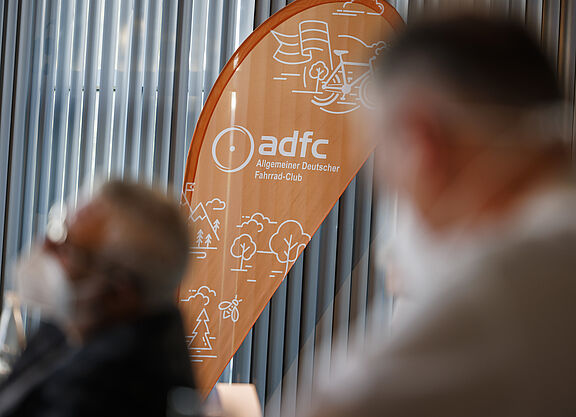 Beachflag bei ADFC Veranstaltung